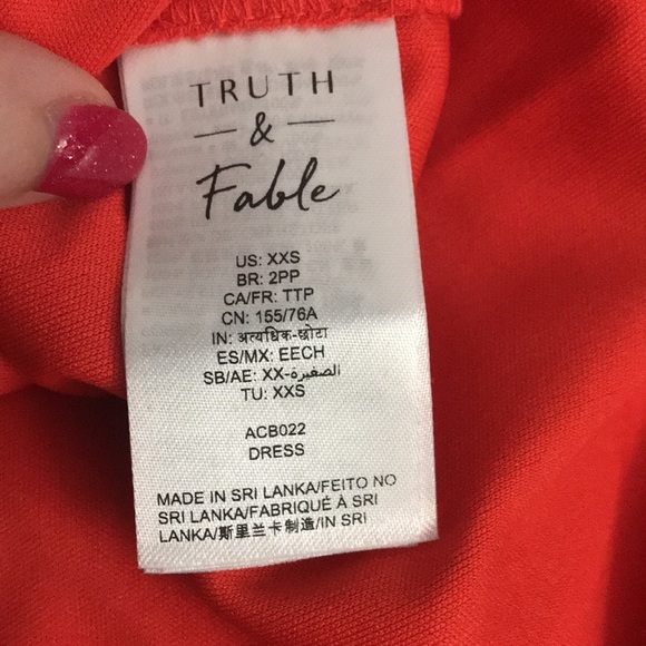 Truth & Fable Sheer Sleeve Tunic Dress - Picture 6 of 7